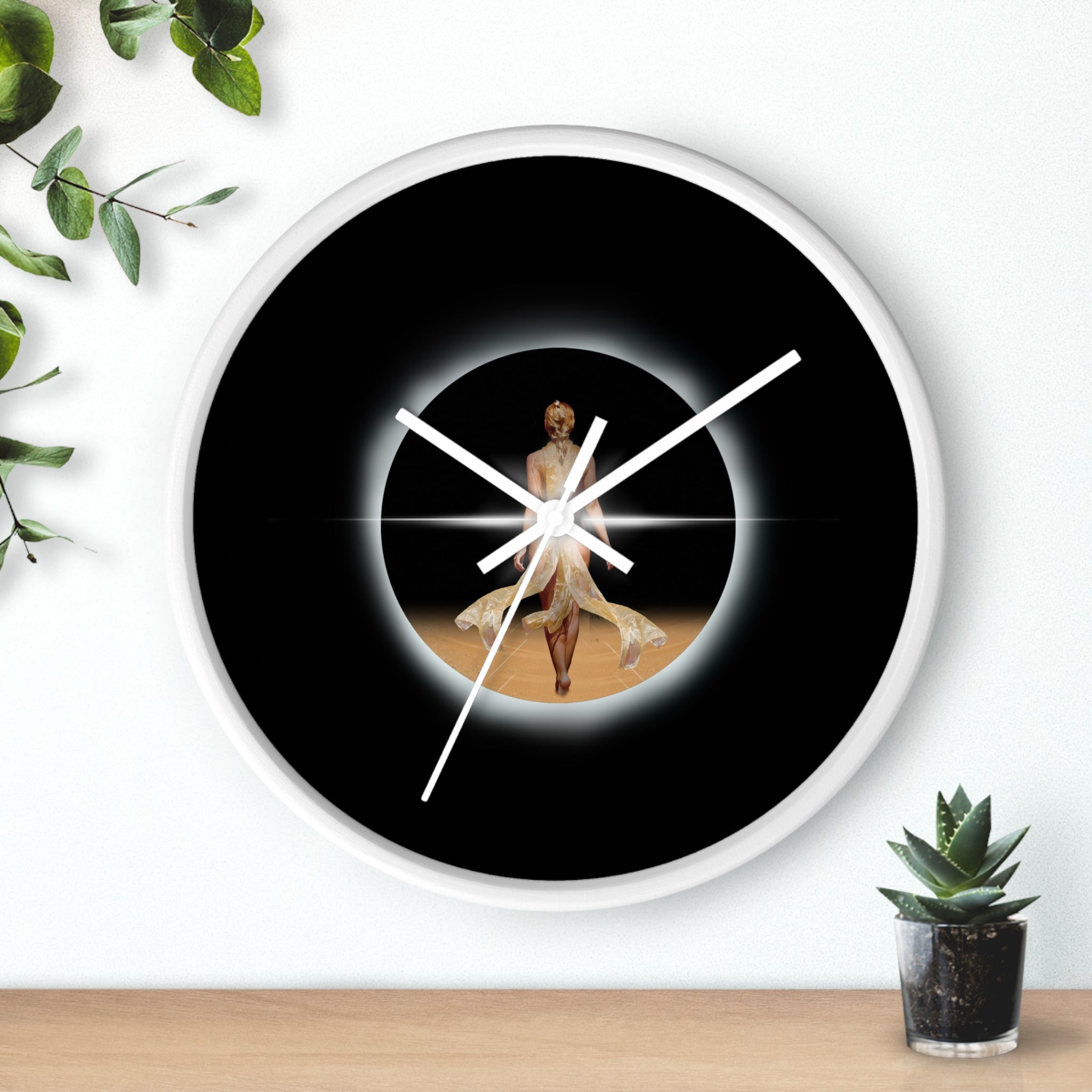 In the Light of the Eclipse Wall clock